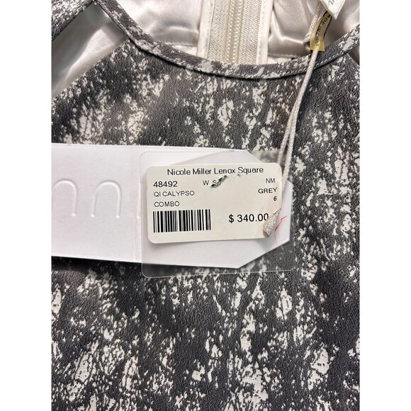 Calypso Paneled Dress Grey Combo Leather panels $248 NWT size 6 - Picture 9 of 10